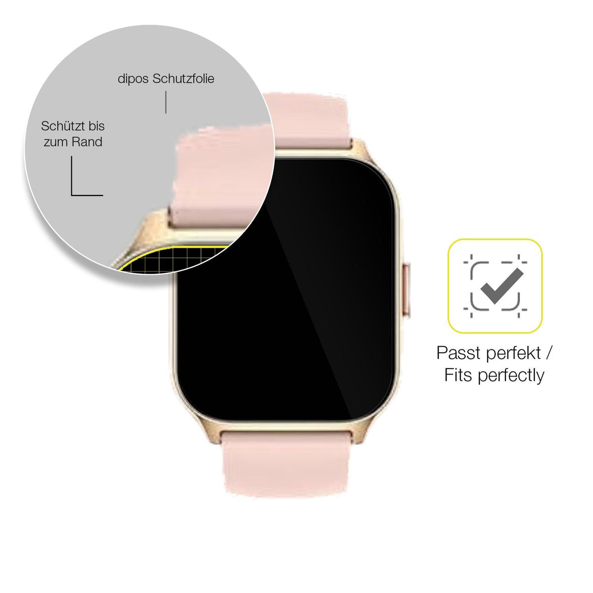 2x 3D Full Cover Schutzfolie für Blackview W10 Smartwatch 1.69 Zoll
