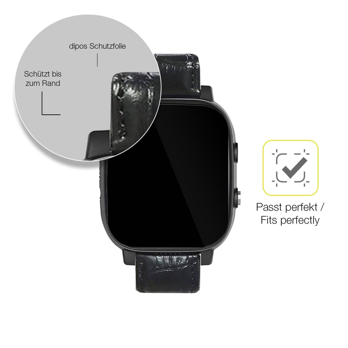 2x 3D Full Cover Schutzfolie für Weyot Notruf Smartwatch