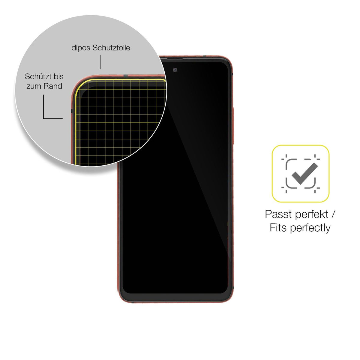 2x 3D Full Cover Schutzfolie für Nuu Mobile N20