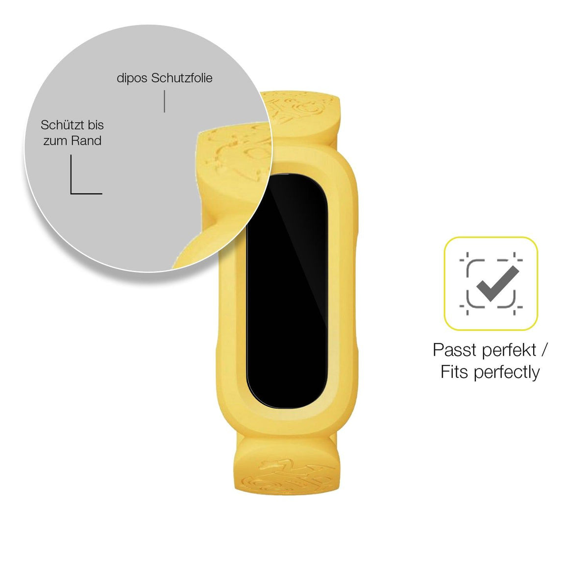2x 3D Full Cover Schutzfolie für FitBit Ace 3 Minions Special Edition