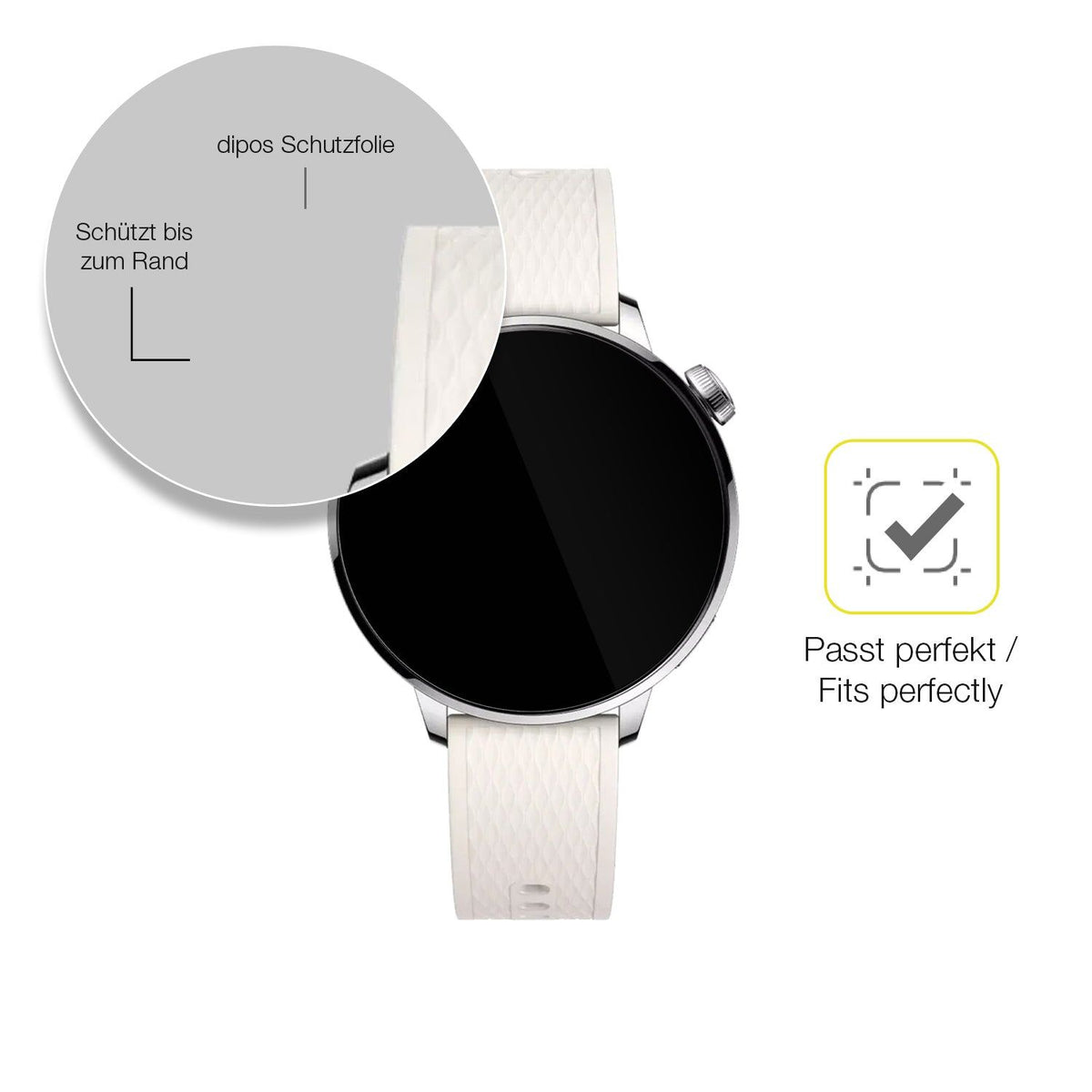 2x 3D Full Cover Schutzfolie für Oppo Watch X2 Mini