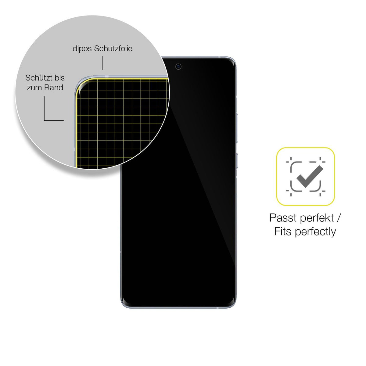2x 3D Full Cover Schutzfolie für Vivo X60 Pro Plus