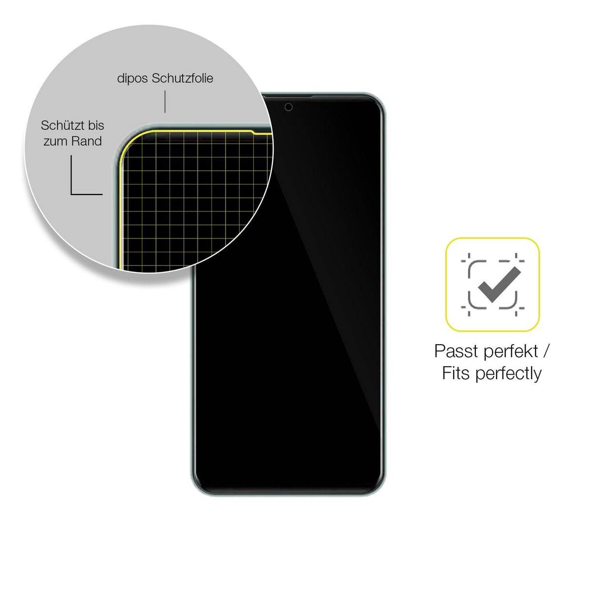 2x 3D Full Cover Schutzfolie für I Kall K450 Pro