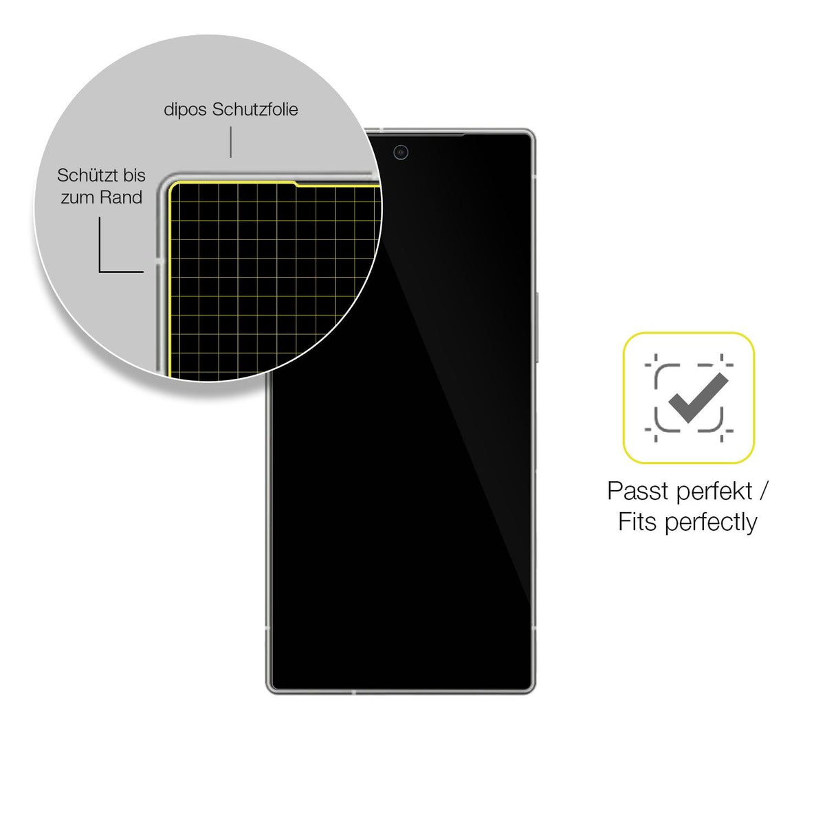 2x 3D Full Cover Schutzfolie für Sharp Aquos R10