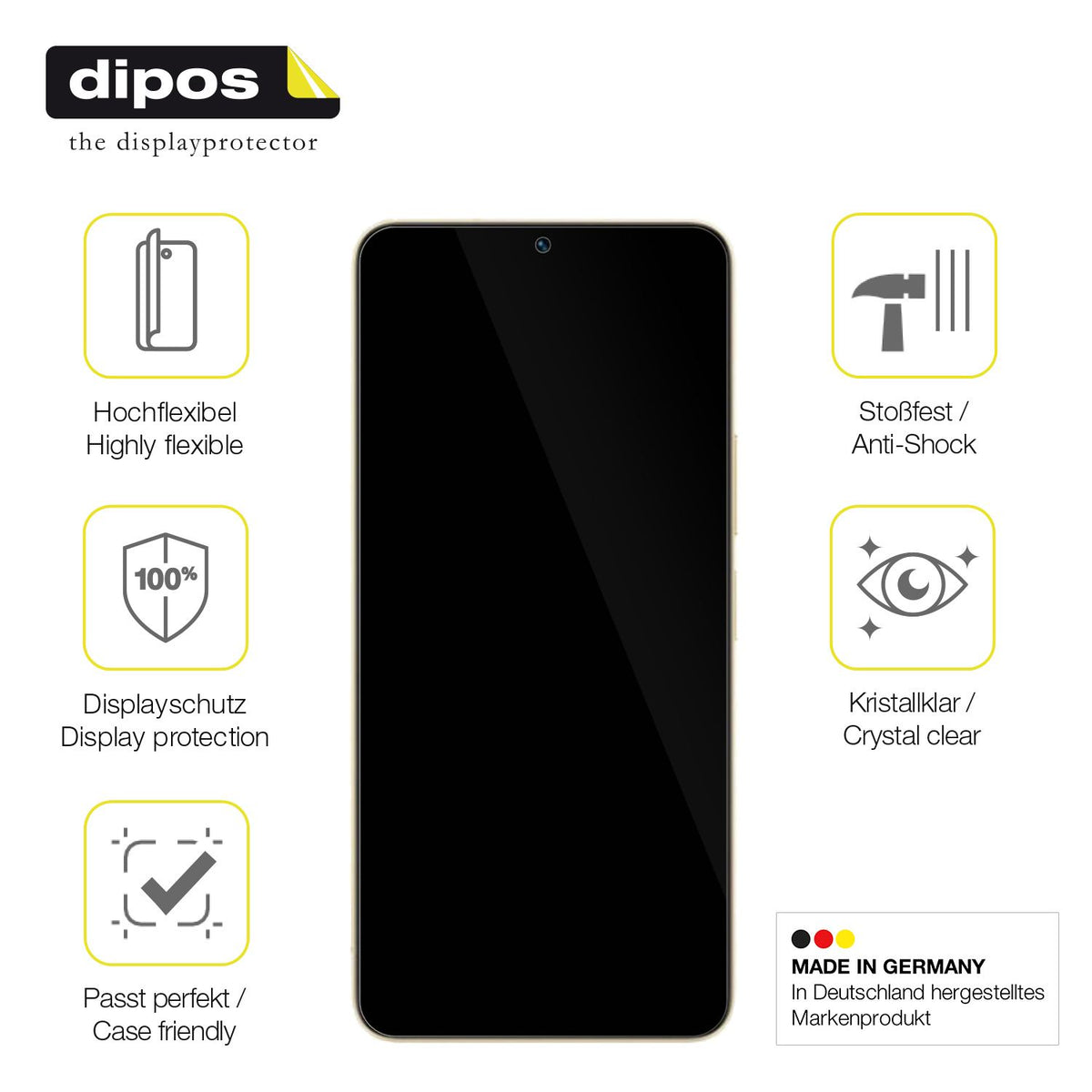 2x 3D Full Cover Schutzfolie für Vivo Y36