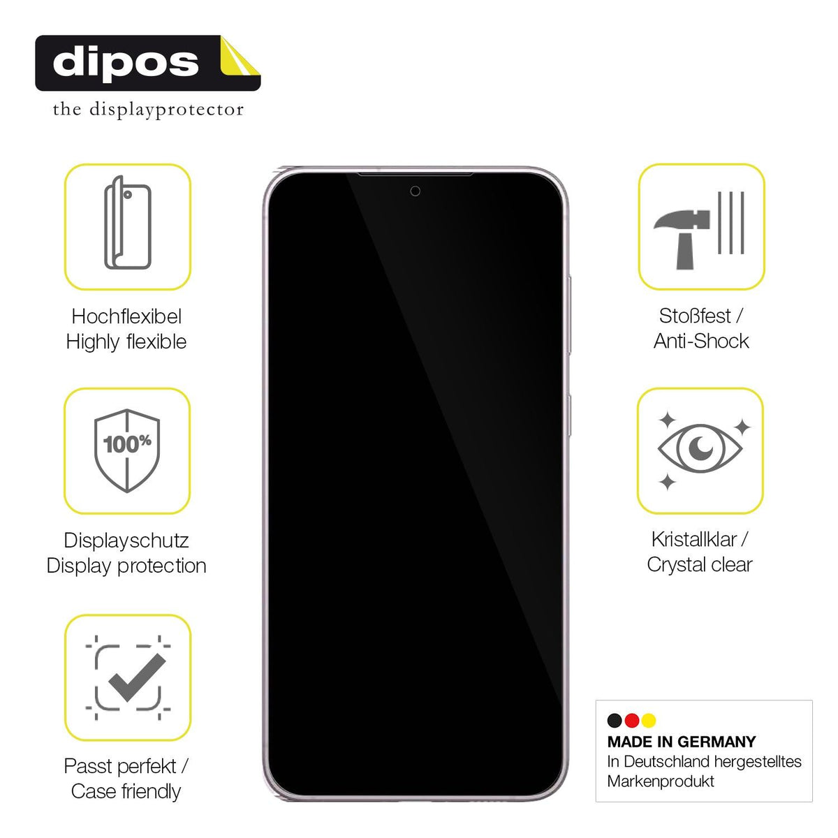 2x 3D Full Cover Schutzfolie für Samsung Galaxy S23 Plus