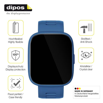 2x 3D Full Cover Schutzfolie für BiggerFive Smartwatch Kinder
