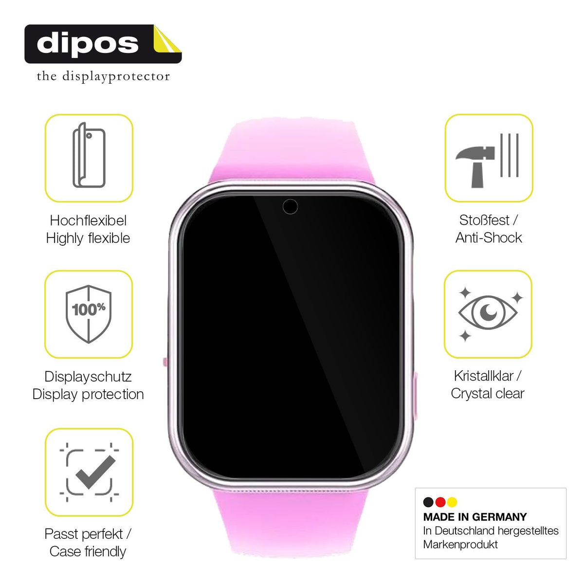 2x 3D Full Cover Schutzfolie für Igreeman Kinder Smartwatch