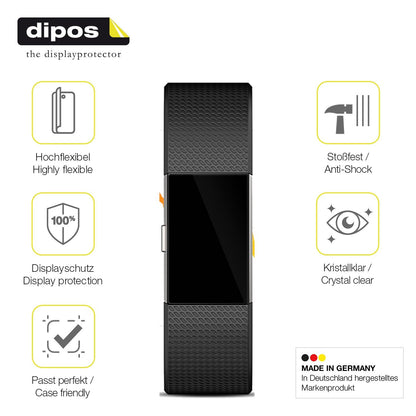 2x 3D Full Cover Schutzfolie für Fitbit Charge 2