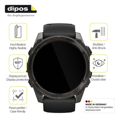 2x 3D Full Cover Schutzfolie für Garmin Fenix 8 47mm