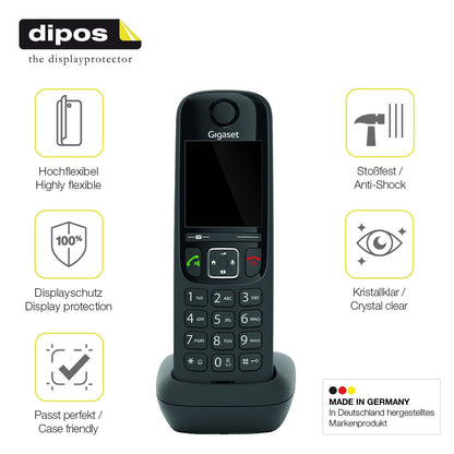 2x 3D Full Cover Schutzfolie für Gigaset AS690 DECT Telefon