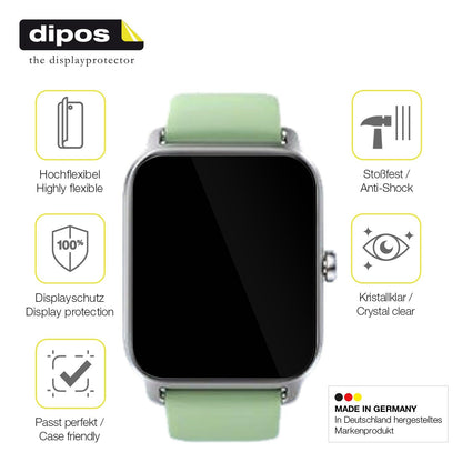 2x 3D Full Cover Schutzfolie für Woneligo W19 Smartwatch