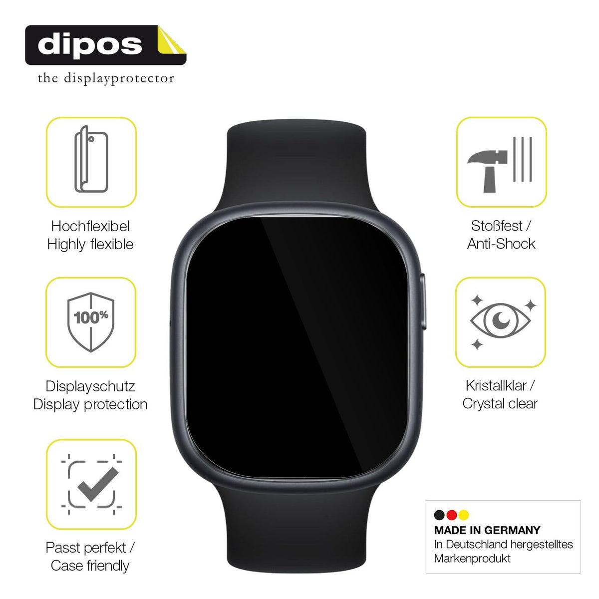 2x 3D Full Cover Schutzfolie für Rollme S1 Smartwatch