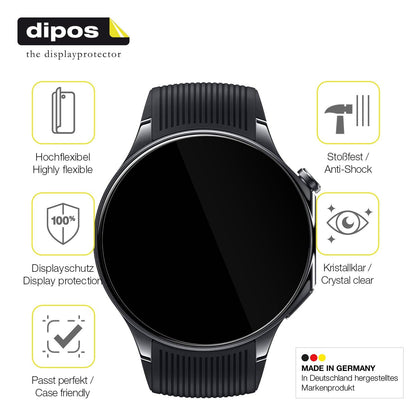 2x 3D Full Cover Schutzfolie für Oppo Watch X2