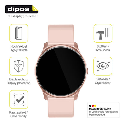 2x 3D Full Cover Schutzfolie für Maxcom Fit FW32 Neon Smartwatch