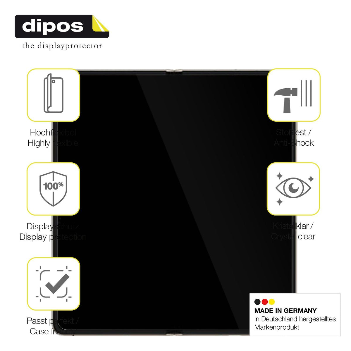 2x 3D Full Cover Schutzfolie für Huawei Mate X6 Innenseite