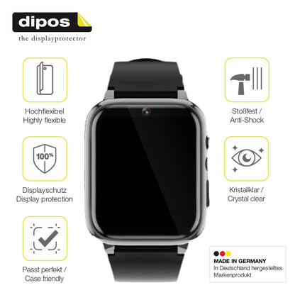 2x 3D Full Cover Schutzfolie für Winnes 24A08001 Smartwatch