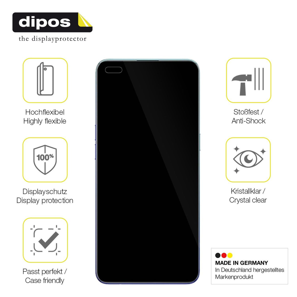 2x 3D Full Cover Schutzfolie für Oppo Reno3 Pro 4G