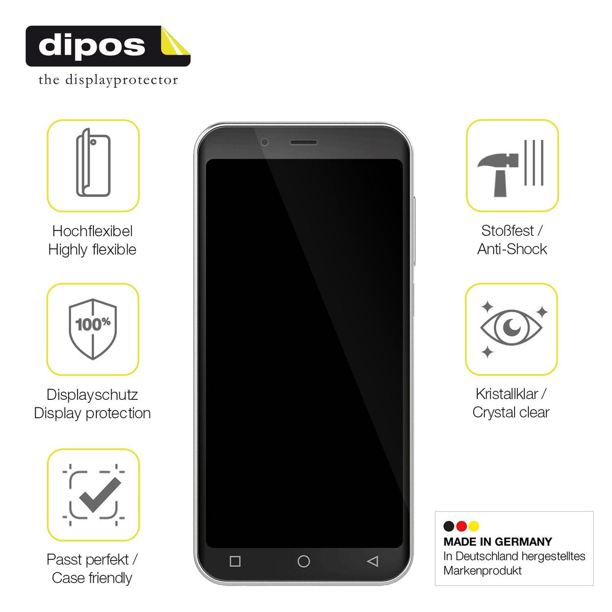 2x 3D Full Cover Schutzfolie für Emporia Smart.4