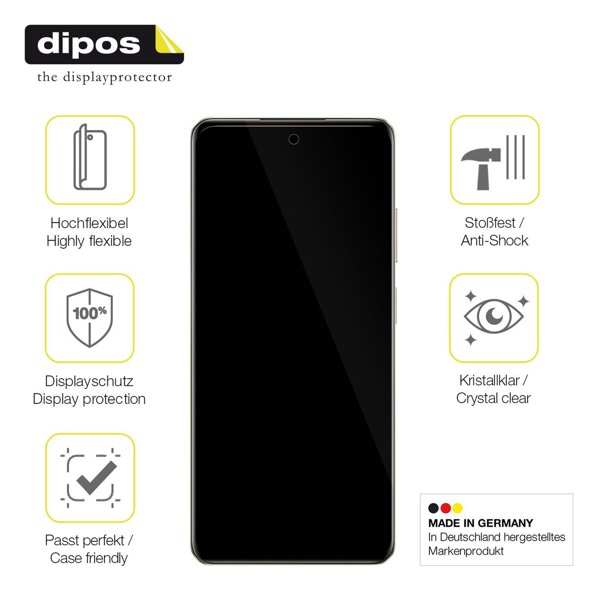 2x 3D Full Cover Schutzfolie für Realme V70