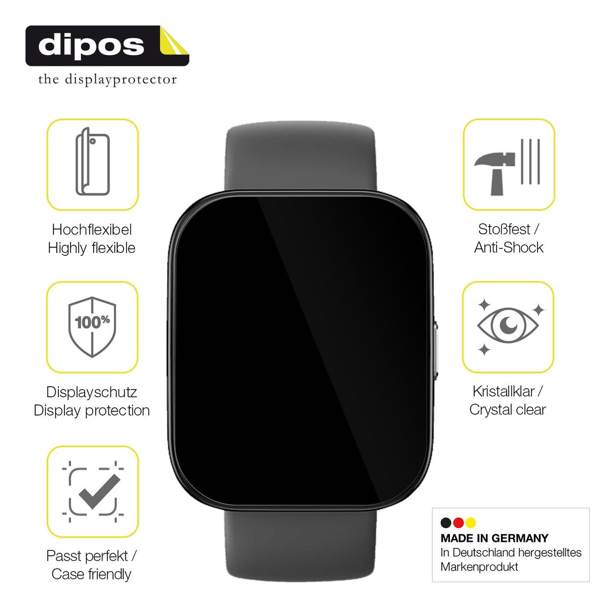 2x 3D Full Cover Schutzfolie für Amazfit Bip 5