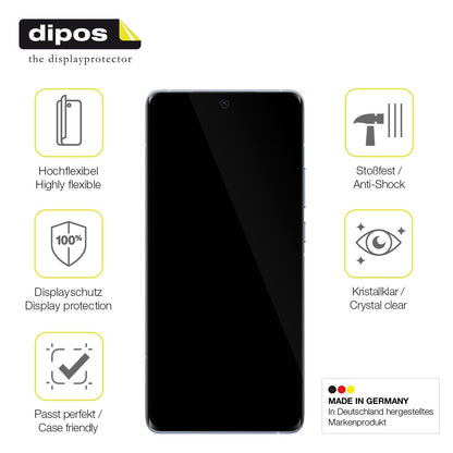 2x 3D Full Cover Schutzfolie für Vivo X60 Pro Plus