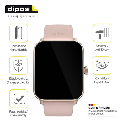 2x 3D Full Cover Schutzfolie für Hama Smartwatch 6010