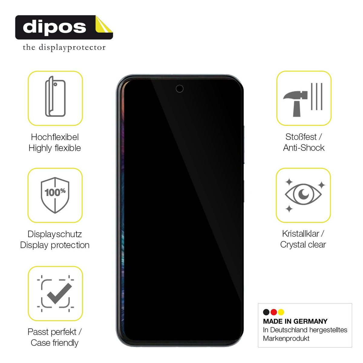 2x 3D Full Cover Schutzfolie für ZTE Axon 70
