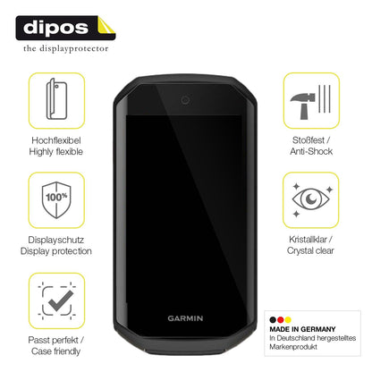 2x 3D Full Cover Schutzfolie für Garmin Edge 1050