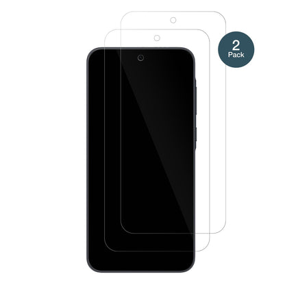 SamsungGalaxy A56 5G mit aufgebrachter dipos Flex Schutzfolie, glasklare Darstellung ohne Einschränkungen