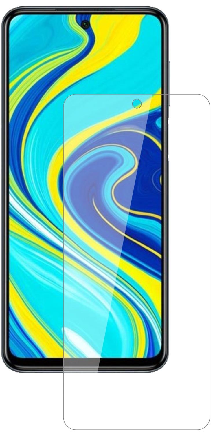XiaomiRedmi Note 9S mit aufgebrachter dipos Flex Schutzfolie, glasklare Darstellung ohne Einschränkungen
