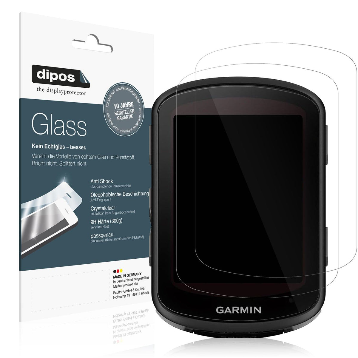 2x 9H Schutzfolie für Garmin Edge 840 Panzerfolie