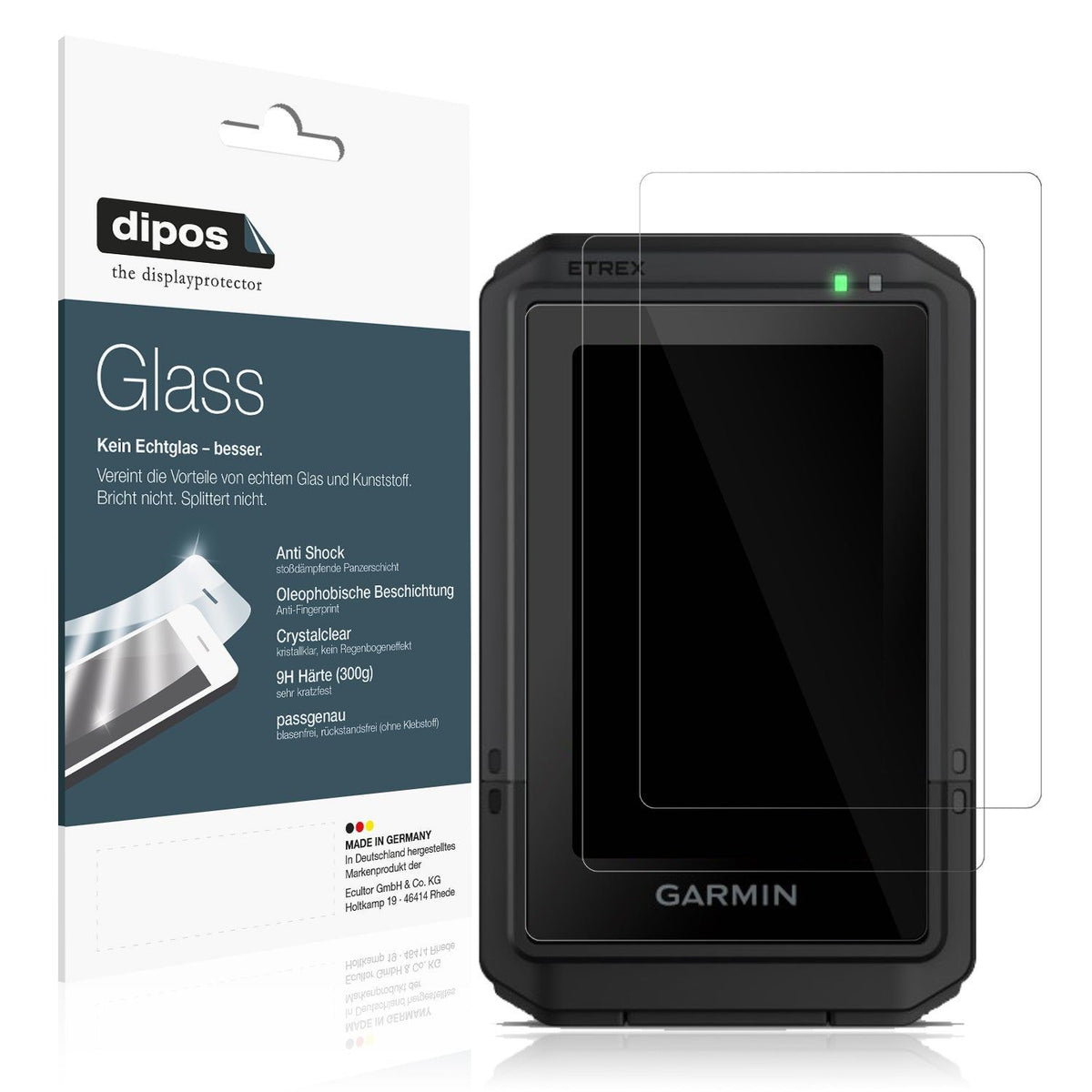 2x 9H Schutzfolie für Garmin eTrex Touch 2025 Panzerfolie