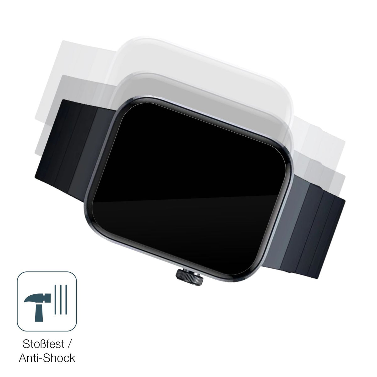 Schutz gegen Kratzer auf dem Mibro Watch T1 Glas durch Schlüssel, Stöße gegen die Tischkante oder Stürze