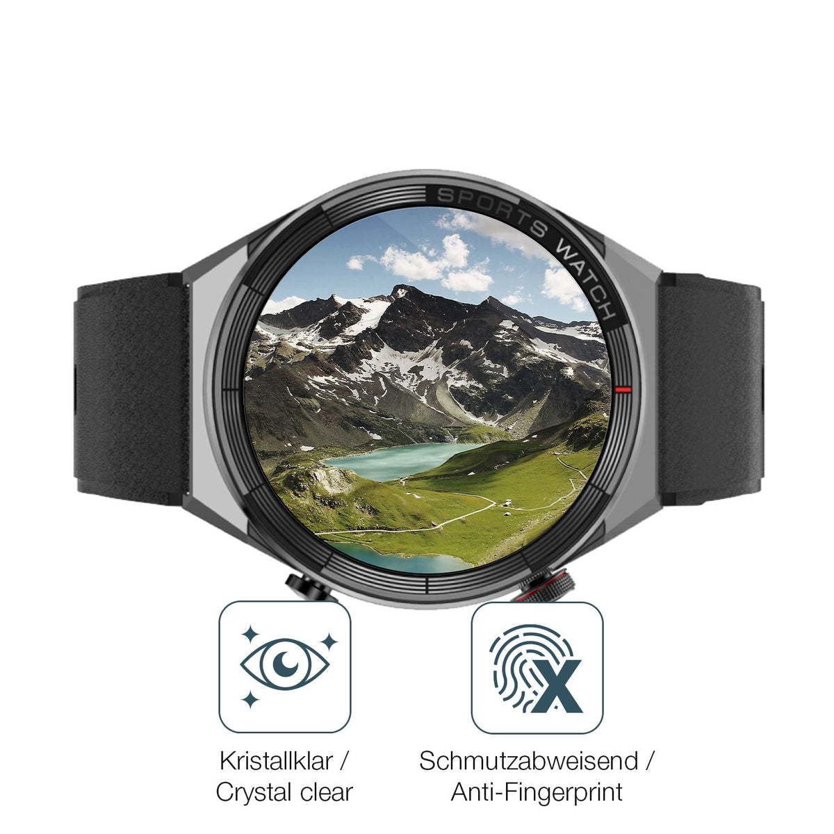Flexible TPU-Folie passend zugeschnitten für Watchmark Maverick, vollständige Abdeckung