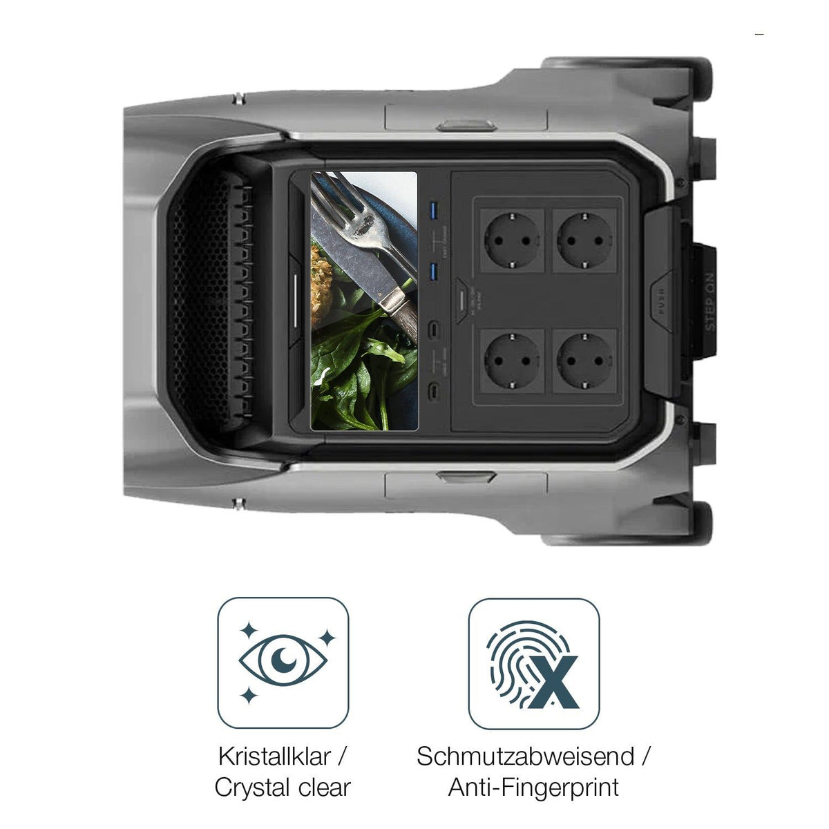 2x 9H Schutzfolie für EF Ecoflow Delta 3 Plus Panzerfolie