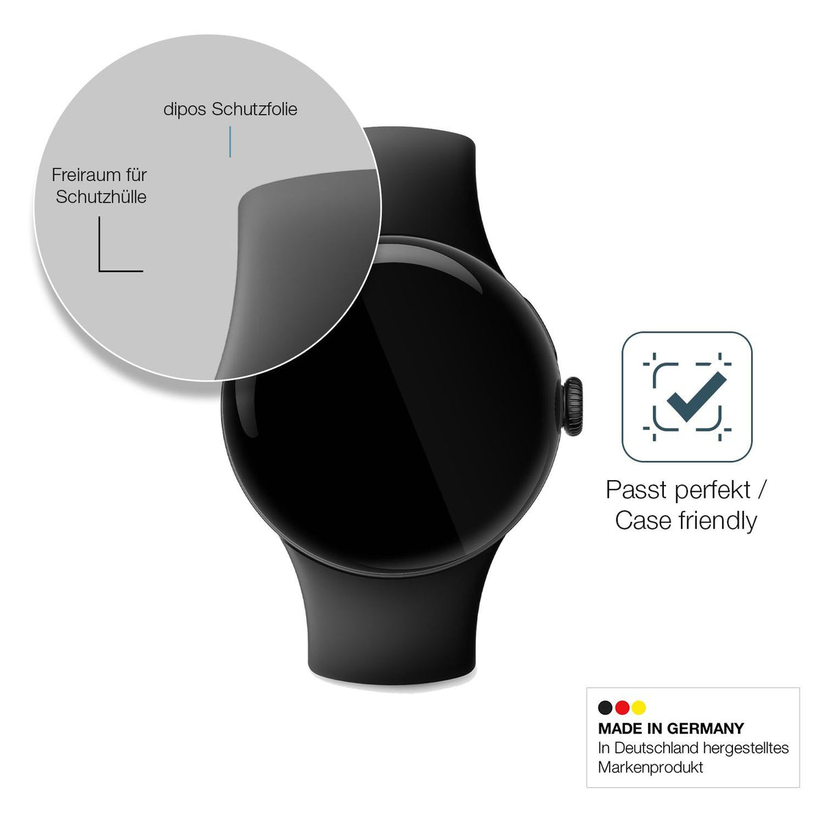 2x 9H Schutzfolie für Google Pixel Watch 1 Panzerfolie
