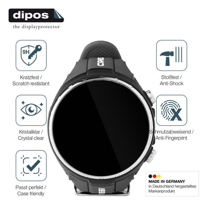 2x 9H Schutzfolie für Suunto D4F Tauchcomputer Panzerfolie
