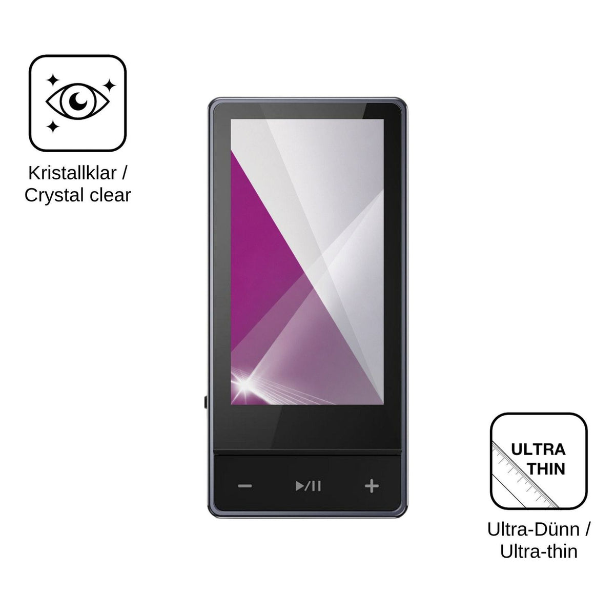 4x Schutzfolie klar für FiiO QX13 Display-Schutzfolie