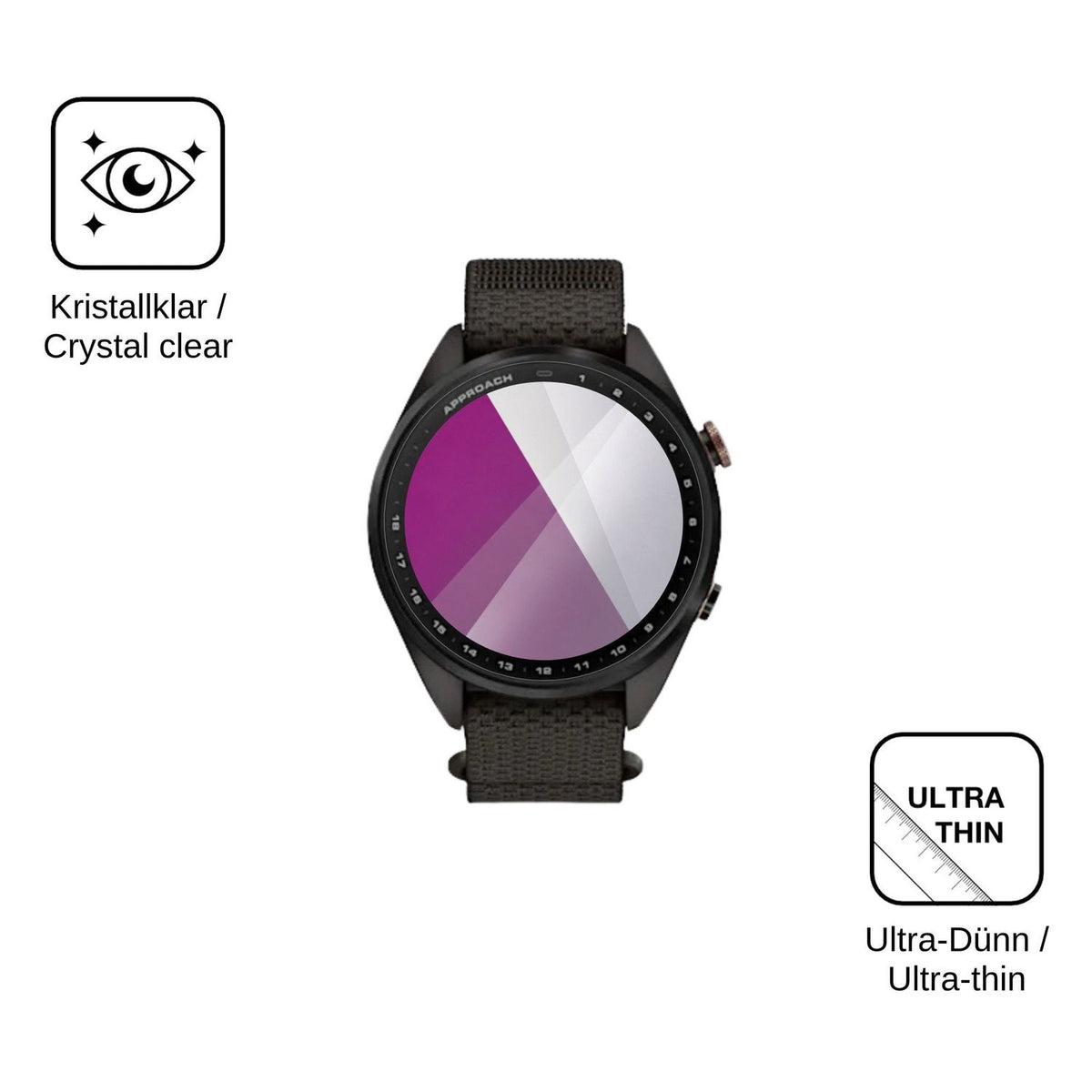 6x Schutzfolie klar für Garmin Approach S72 Display-Schutzfolie