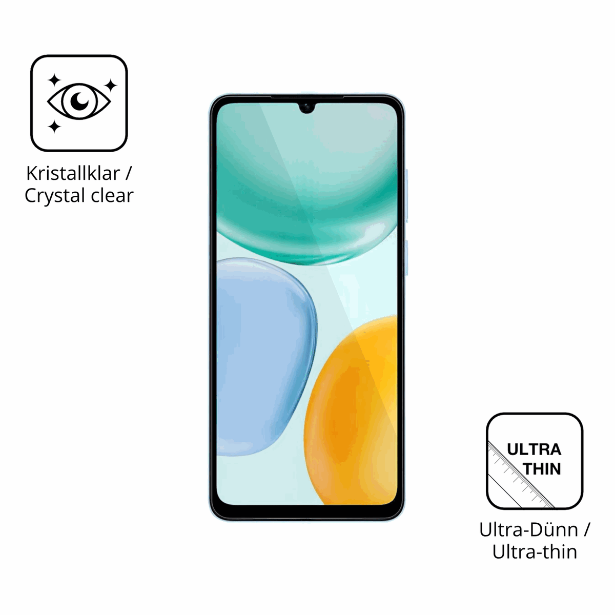Dünne und klare Folie passend zugeschnitten für Honor X5d