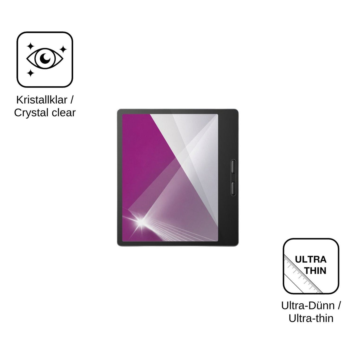 2x Schutzfolie klar für Onyx Boox Leaf 5 Display-Schutzfolie
