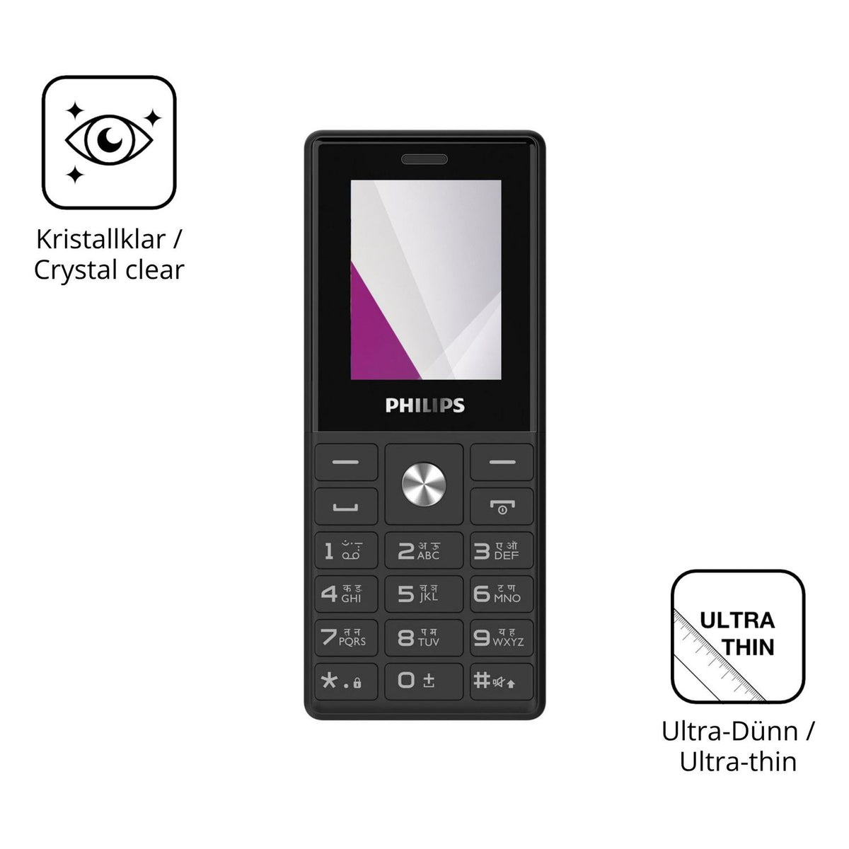 Dünne und klare Folie passend zugeschnitten für Philips E2112