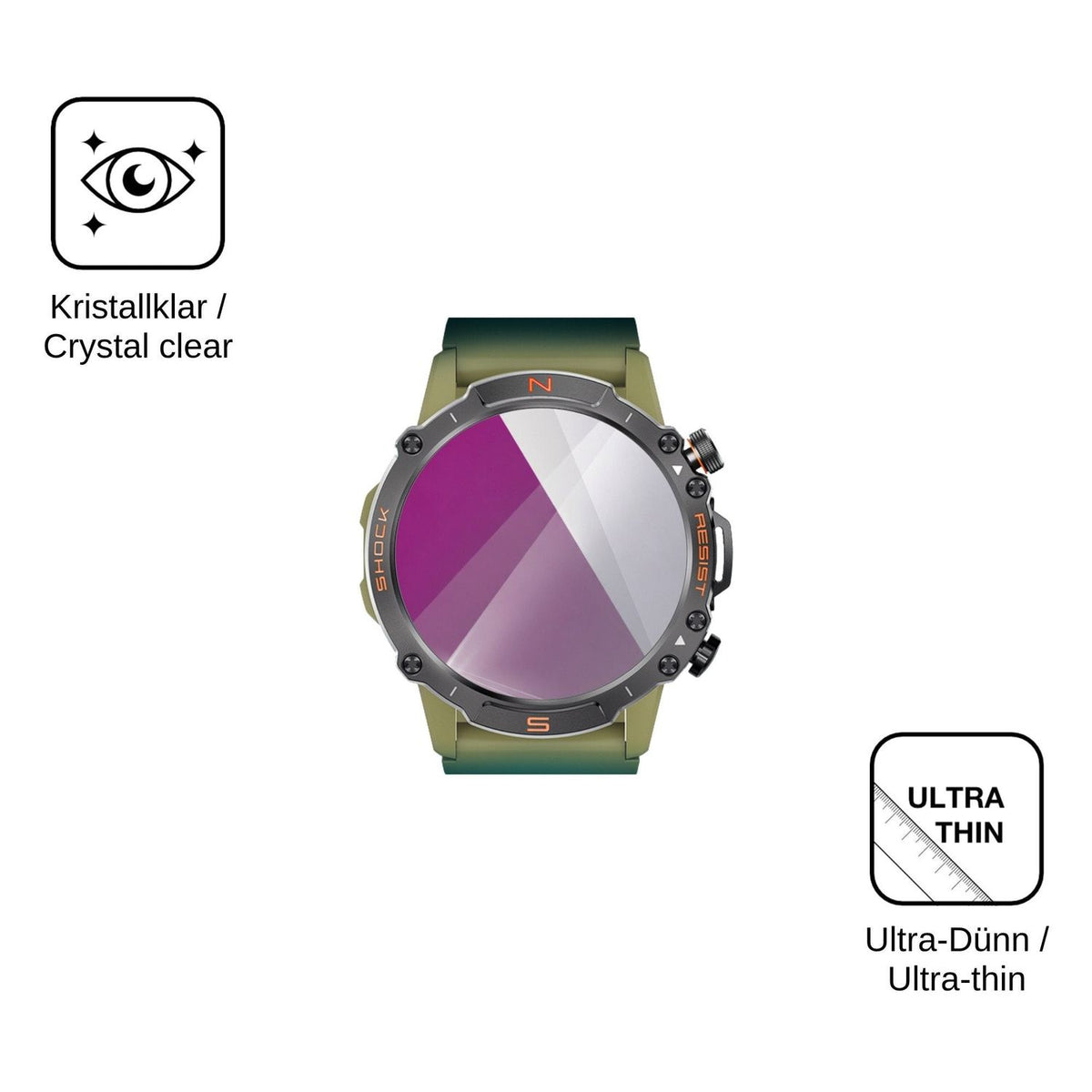 6x Schutzfolie klar für WalkerFit Motion 6 Display-Schutzfolie