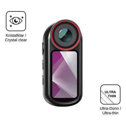 4x Schutzfolie klar für Yonvim Mini Body Cam 4K Display-Schutzfolie