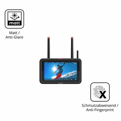 D�nne und entspiegelnde Folie passend zugeschnitten f�r Atomos Ninja TX