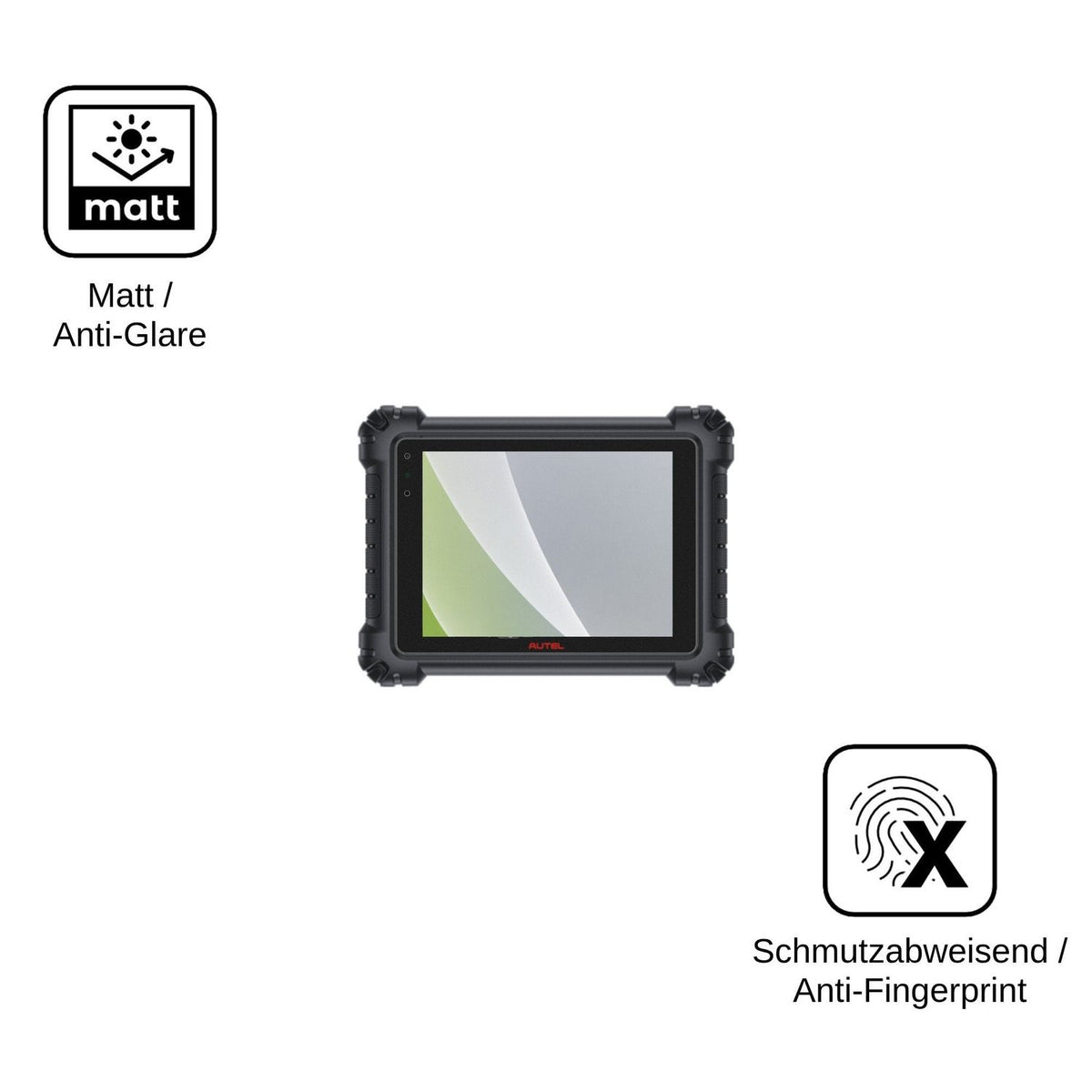 2x Schutzfolie matt für Autel MaxiSys MS909 S2 Display-Schutzfolie