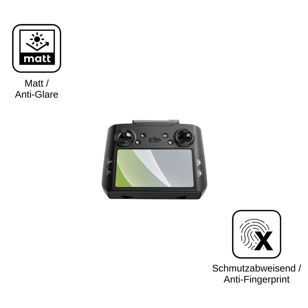 2x Schutzfolie matt für AVIALOGIC G10 Remote Display-Schutzfolie