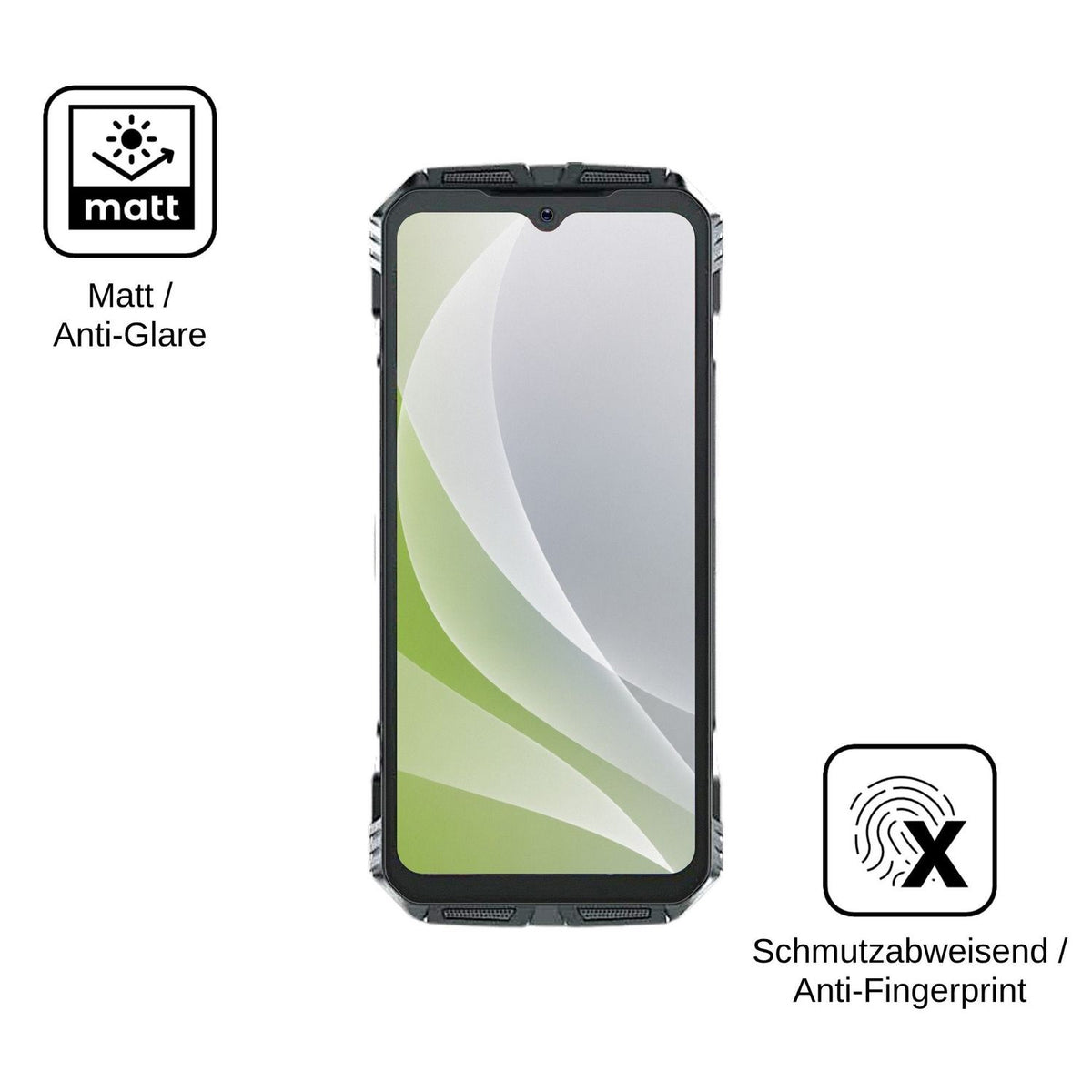 4x Schutzfolie matt für Doogee S118 Plus Display-Schutzfolie