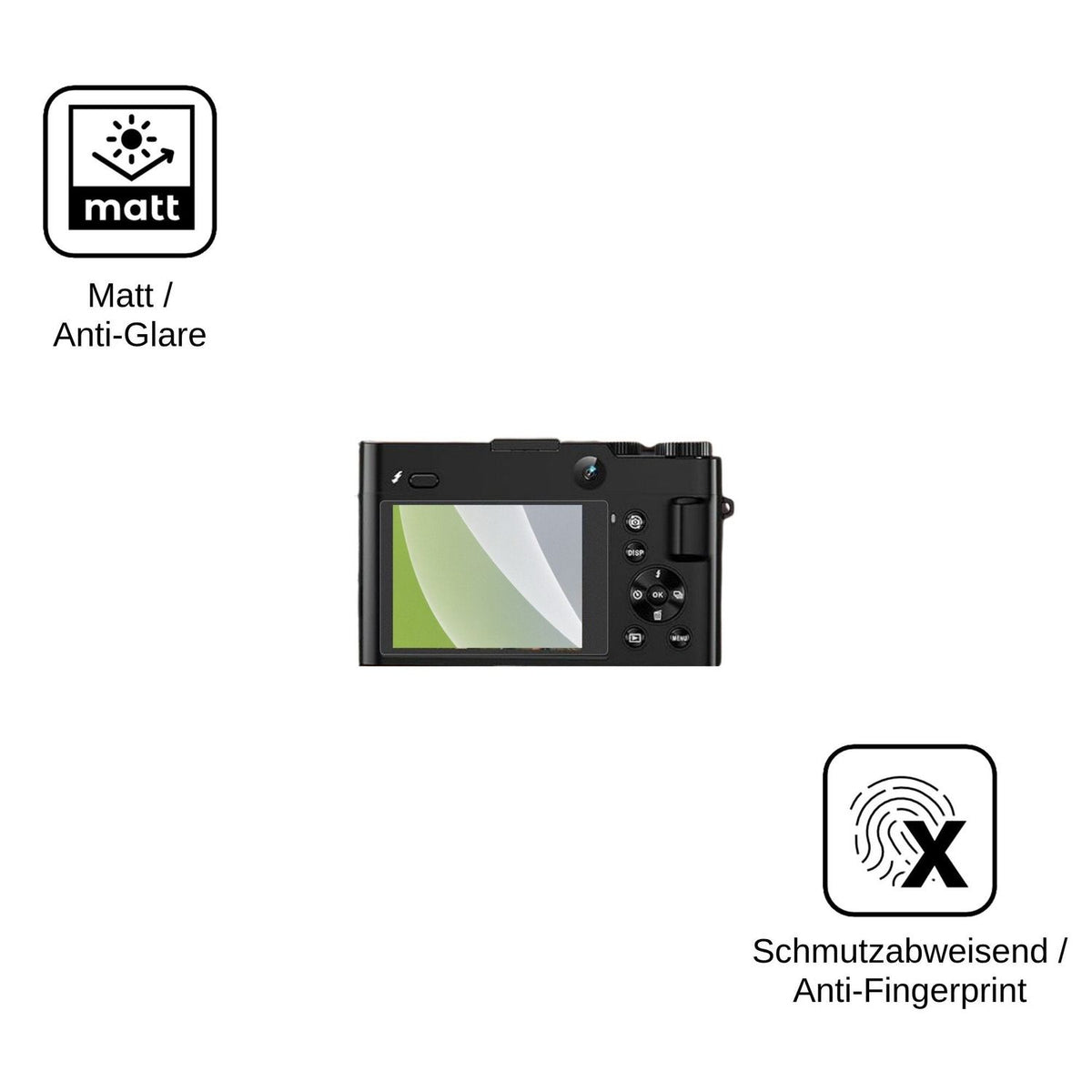 4x Schutzfolie matt für FlyFrost DC218 Display-Schutzfolie
